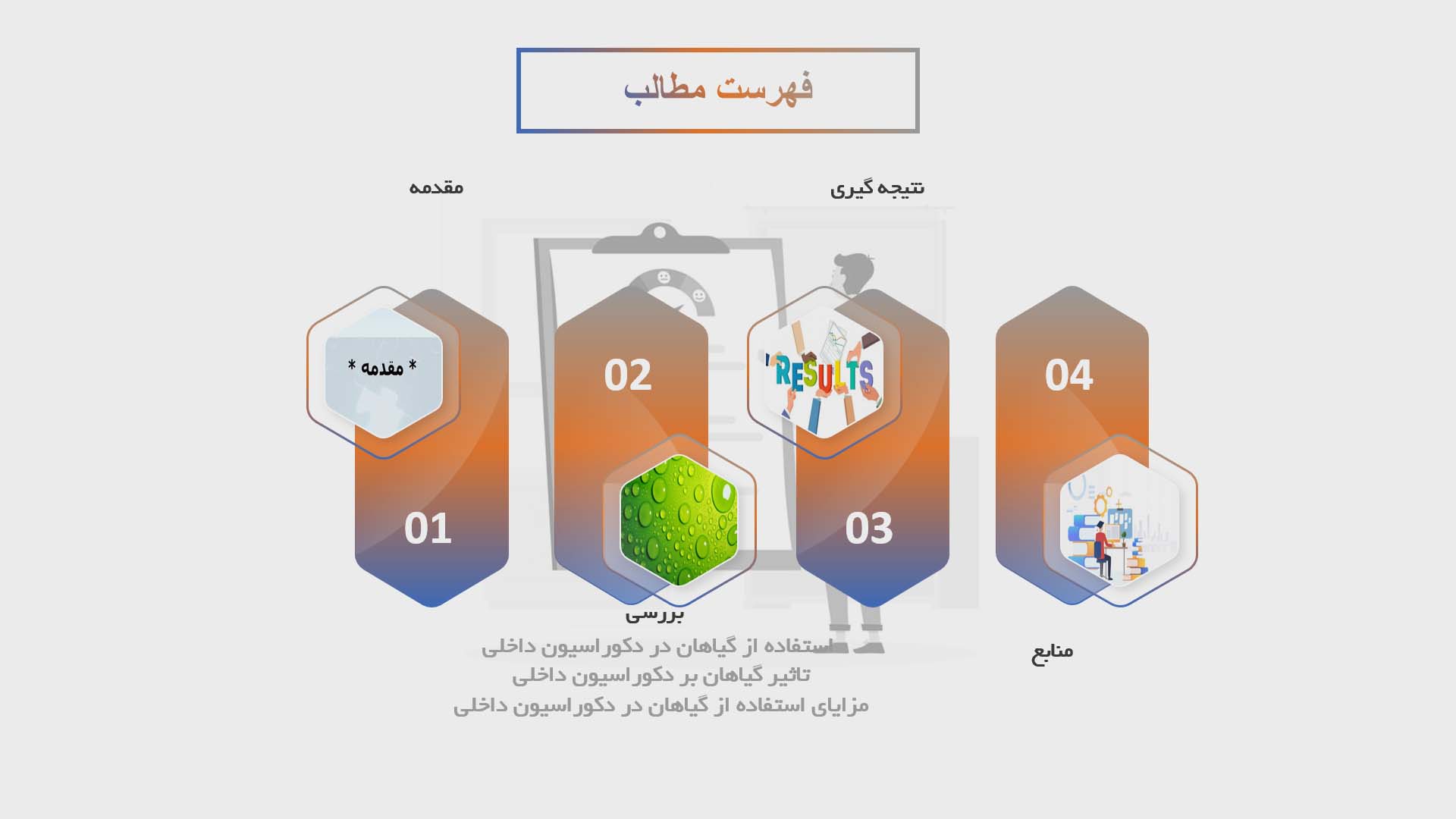 پاورپوینت در مورد استفاده از گیاهان در دکوراسیون داخلی